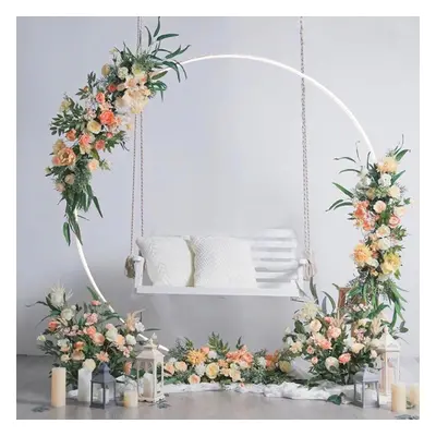 (M(2.2m)) Circle Wedding Backdrop Arch Flower Frame Stand