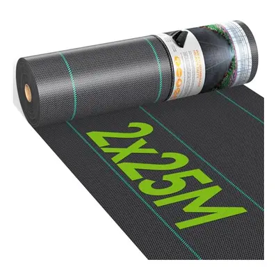 iropro 2m x 25m Heavy Duty Weed Control Membrane Garden Weed Barrier Fabric for Landscaping Driv