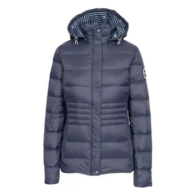 (8, Navy) DLX Womens Down Jacket Hooded Casual Coat Hayling