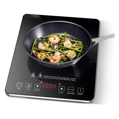 (2000W, Silver) Ultra-thin Induction Hob with Fashion Look, 10-level Power and Temperature Contr