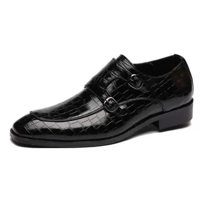 (black, 43) Men Dress Shoes Personality Trend Paty Leather Wedding Shoes Men Flats Leather Oxfor