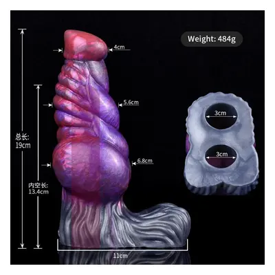 (N-PT5150) Silicone Delay Ejaculation Cock Sleeve Enlarger Reusable Soft Big Knot G-spot Stimula