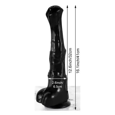 (zinnwaldite brown) Black Huge Realistic Horse Dildo Penis With Suction Cup Dick Cock Anal Vagin