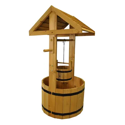 Large Wooden Wishing Well Garden Planter