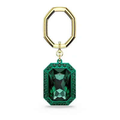 Lucent Octagon Cut Green Key Ring