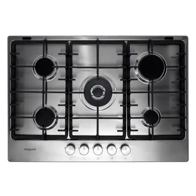 Hotpoint PPH75GDFIXUK 75cm Gas Hob - Silver