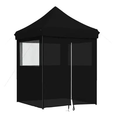 (black, with sidewalls) vidaXL Professional Folding Party Tent Outdoor Canopy Garden Pavilion St