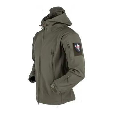 (green, M) Men Soft Shell Outdoors Jacket Waterproof Army Tactical Jacket Coat Winter Warm Fleec