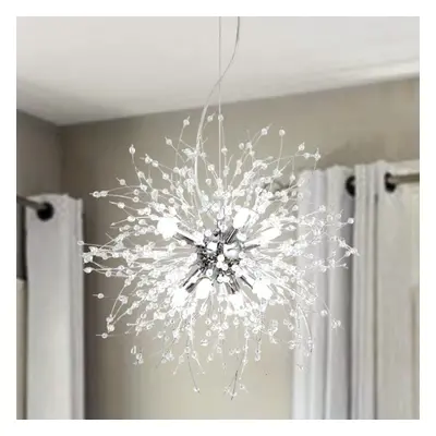 (Chrome) Modern Firework Chandelier Dandelion Chandelier, Chrome Silver Light G9 Light Alloy Fix