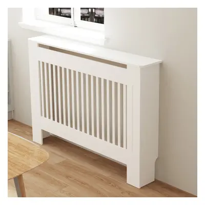 (M(H92 X W111 X D19cm)) Wooden Radiator Cover Heating Cabinet White