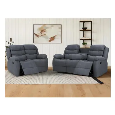 Roma plus Linen Fabric Recliner Sofa Set