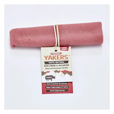 (XL (10 Pack)) Yakers Himalayan Yak Milk Dog Chew Strawberry Box