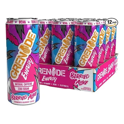 Grenade Sugar Free Energy Drink - Berried Alive, ml (Pack of 12)