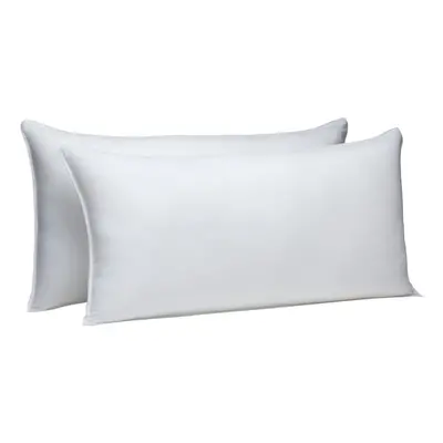 Amazon Basics Down Alternative Bed Pillows, Medium Density For Back and Side Sleepers, King, 2-P