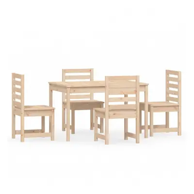 (natural pine) vidaXL Garden Dining Set Patio Dining Table and Chair Piece Solid Wood Pine