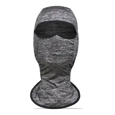 (Light Grey) Ice Silk Bike Bicycle Cycling Face Mask Anti UV Breathable Men Women Outdoor Headwe