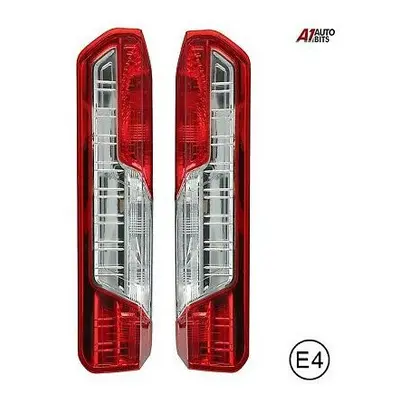 Set Ford Transit MK8 2014+ Rear Back Tail Lights Lamp Lens Lh + Rh Side E-Mark