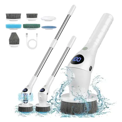 Electric Spin Scrubber, Cordless Electric Cleaning Brush with Replaceable Brush Heads, Shower Cl