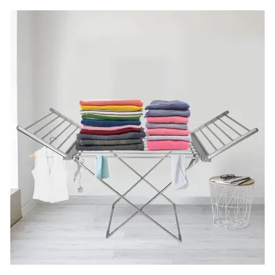 Electric Heated Clothes Airer, Portable Folding Laundry Clothes Dryer