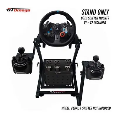 GT Omega Steering Wheel Stand PRO for Logitech G923 G29 G920 with Shifter Mount V2, Thrustmaster