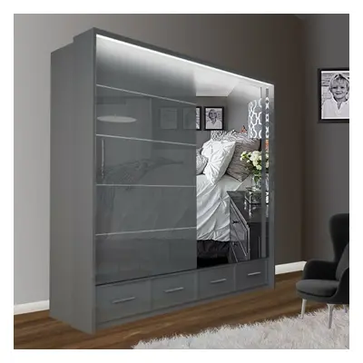 (208 cm) Sasilaya High Gloss Luxurious Wardrobe