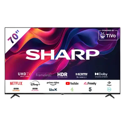 Sharp GK4245K 70" 4K Ultra HD Smart TV [2024] 4T-C70GK4245KB