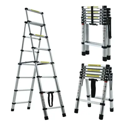 (6+7 Step) A-frame Aluminium Step Ladder Anti-Slip Extendable