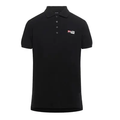 Diesel T-Weet-Spilt Black Polo Shirt