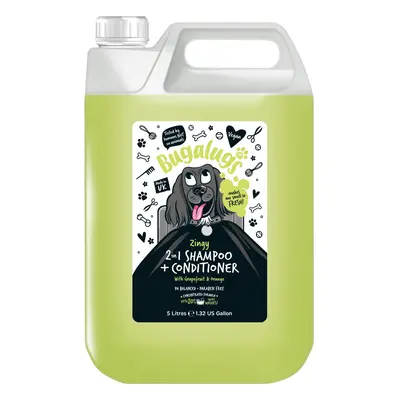 Bugalugs ZINGY in Shampoo & Conditioner Professional Dog Groomers Litre %L