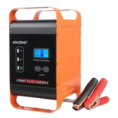 (orange) For Motorcycle Suv Truck Car Battery Smart Car Battery Charger Pulse Repair Battery Cha