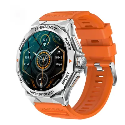 (orange) Mevaden 1.43 Inch Amoled Screen Bluetooth Call Smart Watch Men Sports Fitness Ip68 Wate