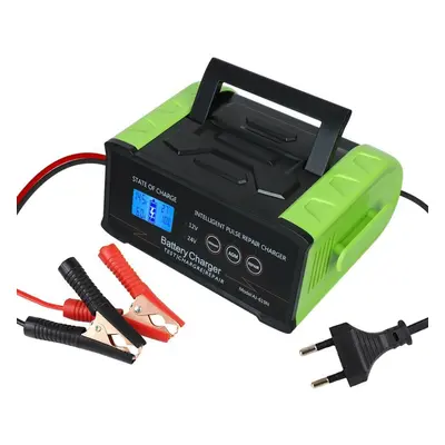 (EU) Trickle Smart Pulse Repair 400w 12v-24v Lcd Display Smart Battery Charger Car Repair Tool C