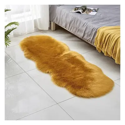 (gamboge, 60x180cm) Irregular Long Soft White Faux Sheepskin Fur Area Rugs Kids Livingroom Bedro