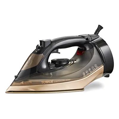 Tower T22022GLD Ceraglide 2800W Cordless Steam Iron Black and Gold