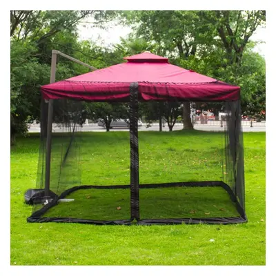 (black, B- Rome 300x300x230cm) Mosquito Bug Net,parasol Outdoor Lawn Garden Camping Umbrella Sun