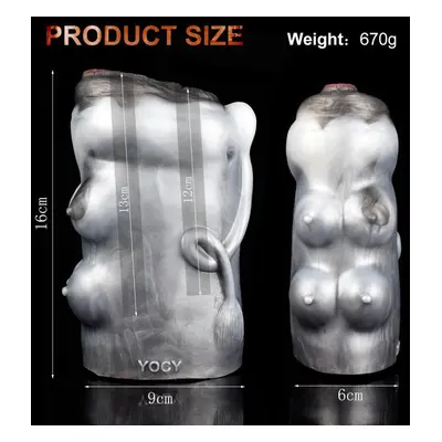 Masturbators For Men Dual Channel Strange Shapes Cow-like 16*9*6cm 720g Liquid Silicone Sex Doll