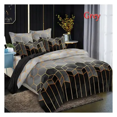 (grey, Queen(228x228)) Duvet Cover Set Colors Soft Microfiber Bed Set With Zipper Closure Sizes 