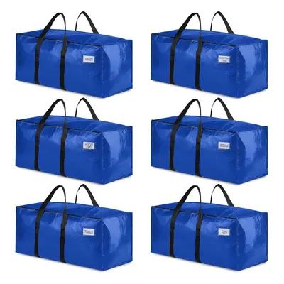 (6 Pack) Heavy Duty Moving Boxes or Storage Bags Storage Boxes with Lids Large Moving Bags with 