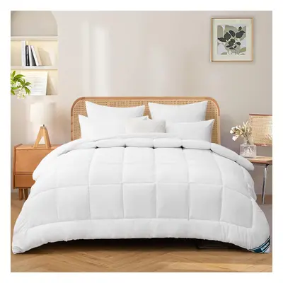 (Double) Double Duvet 10.5 Tog - Bed Quilt All Year Round Luxury Hotel Comforter with Corner Tab