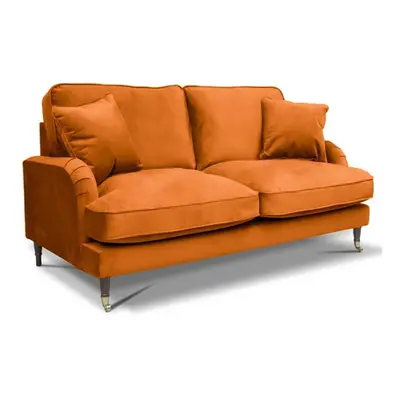 Rupert Burnt Orange Velvet Seater Sofa