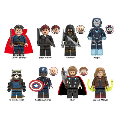 (8PCS-G) 128PCS Marvel Avengers Super Heroes Mini Figures DC Set Fit Lego