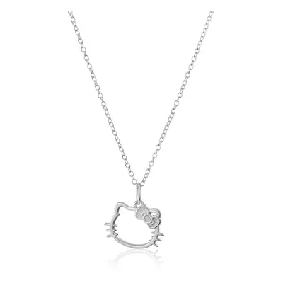 Hello Kitty Disney Sterling Silver Silhouette Pendant Necklace