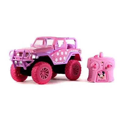 Jada Toys Disney Junior 1:16 Minnie Jeep Wrangler RC Remote Control Truck, 2.4 GHz Pink, Toys fo