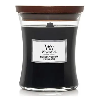 WoodWick Medium Hourglass Scented Candle with Crackling Wick | Black Peppercorn | Up to Hours Bu