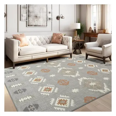 (200 x cm (6 ft in x ft 5in), Nova) Extra Large Area Rugs Printed Geometric Traditional Carpets 