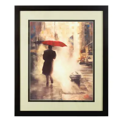 Premier Housewares Framed Man Under Umbrella Wall Art