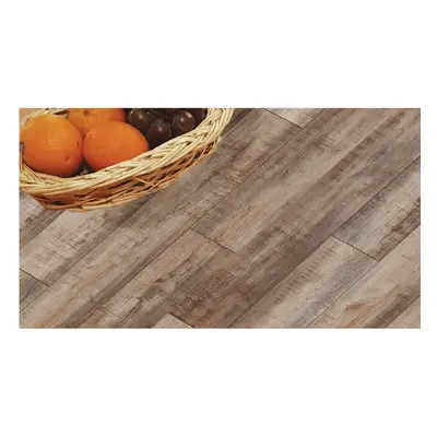 (Brown Oak) Luxury Click SPC Vinyl Flooring - 100% Waterproof, Ideal for Bathroom & Kitchen, 1.7