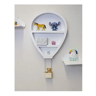 Hot Air Balloon Novelty Shelf White Wooden Floating Shelves