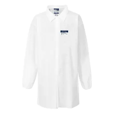 (L, White) Portwest Unisex Adult SMS BIZTEX Coat (Pack of 50)