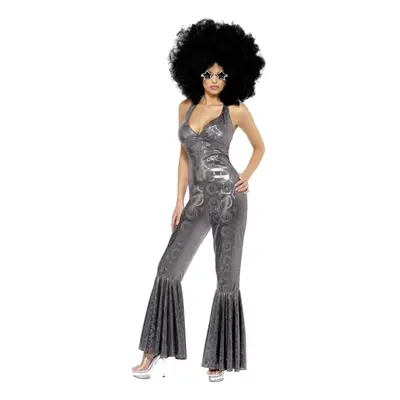 (S, Silver) Smiffys Womens/Ladies Disco Diva Costume